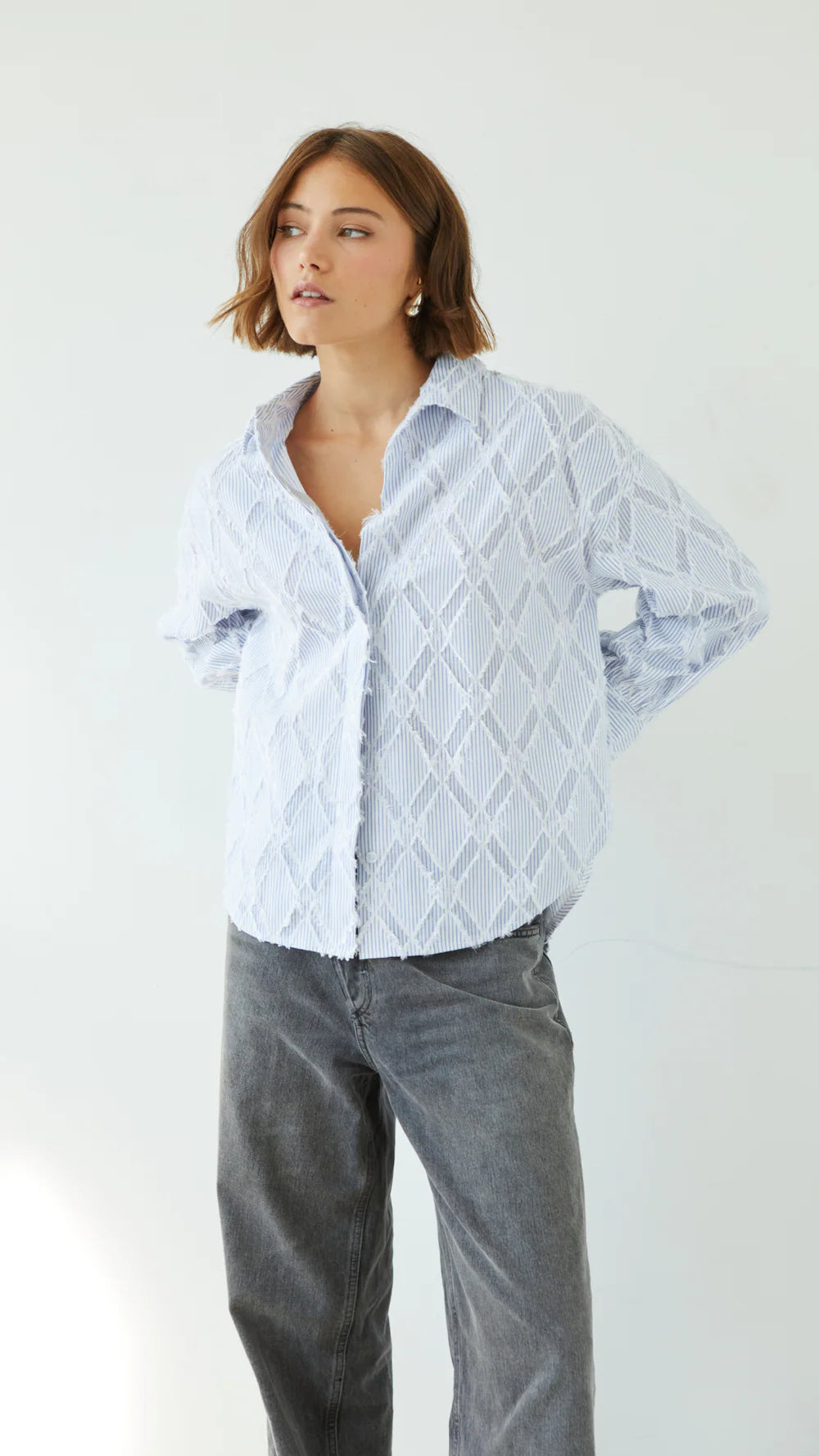 Charli - Marlowe Shirt - Blue Stripe LUXAMORE  