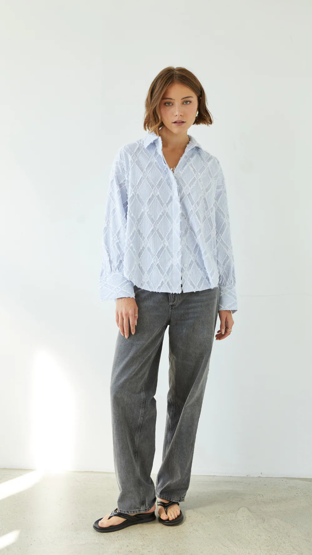 Charli - Marlowe Shirt - Blue Stripe LUXAMORE  