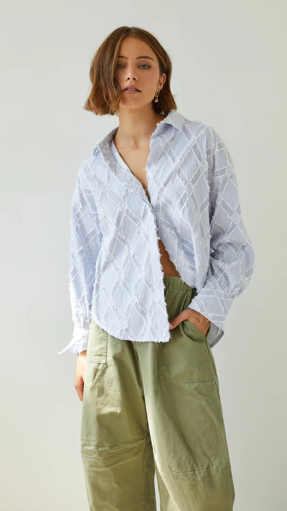 Charli - Marlowe Shirt - Blue Stripe LUXAMORE  