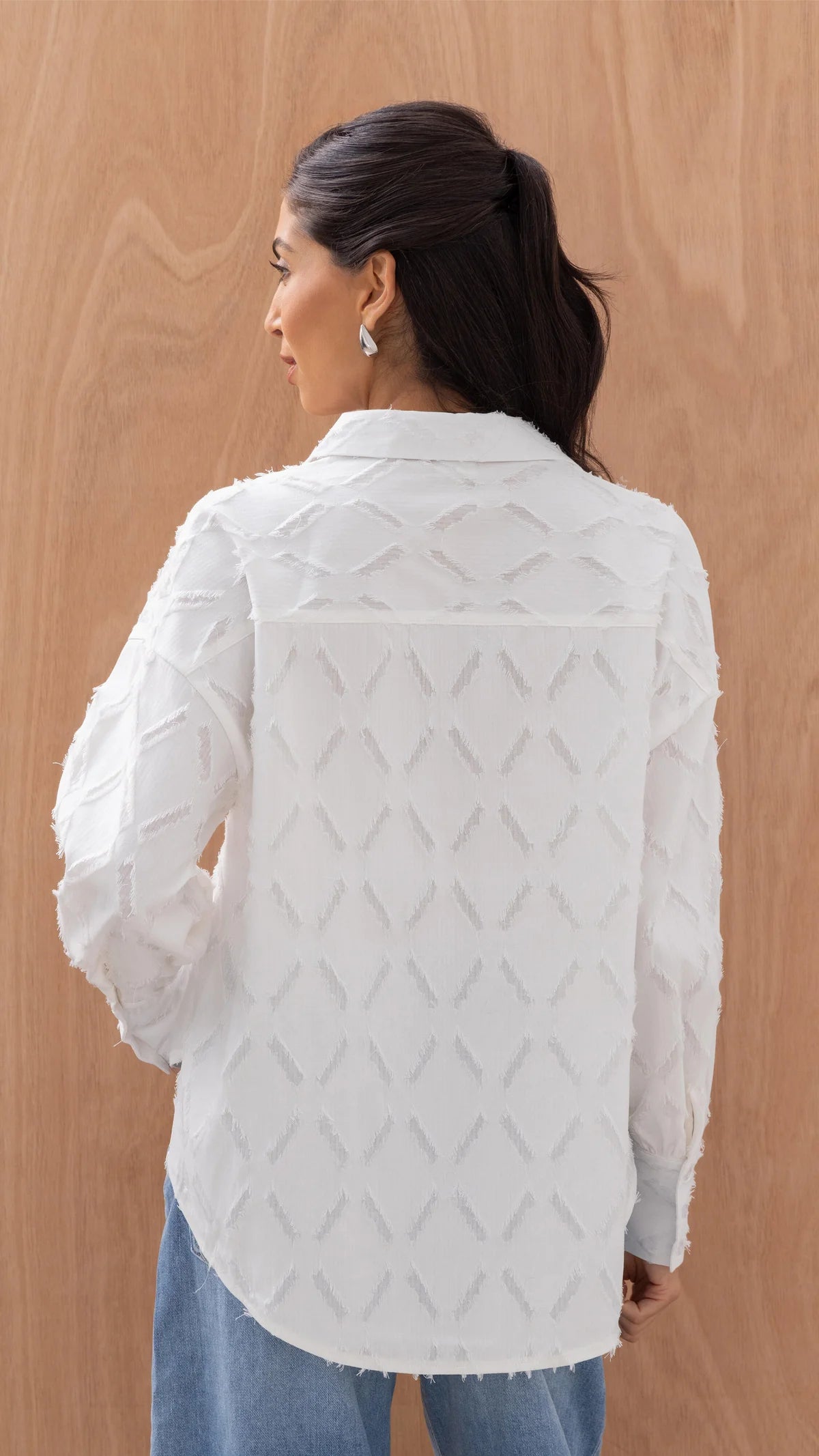 Charli - Marlowe Shirt - White Stripe LUXAMORE  