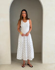 Charli - Melanie Cotton Dress - White Reduced impact LUXAMORE