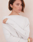 Charli - Natalie Asymmetric Knit Sweater - Ivory LUXAMORE  
