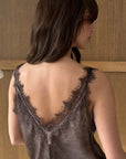 Alemais Sustainable Florence-Shirt close up worn by model LUXAMORE