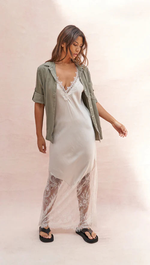 Charli - Solange Slip Dress - Moonbeam LUXAMORE  