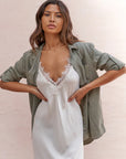 Charli - Solange Slip Dress - Moonbeam LUXAMORE  