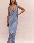 Charli - Solange Slip Dress - Washed Blue LUXAMORE  