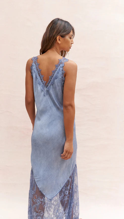 Charli - Solange Slip Dress - Washed Blue LUXAMORE  