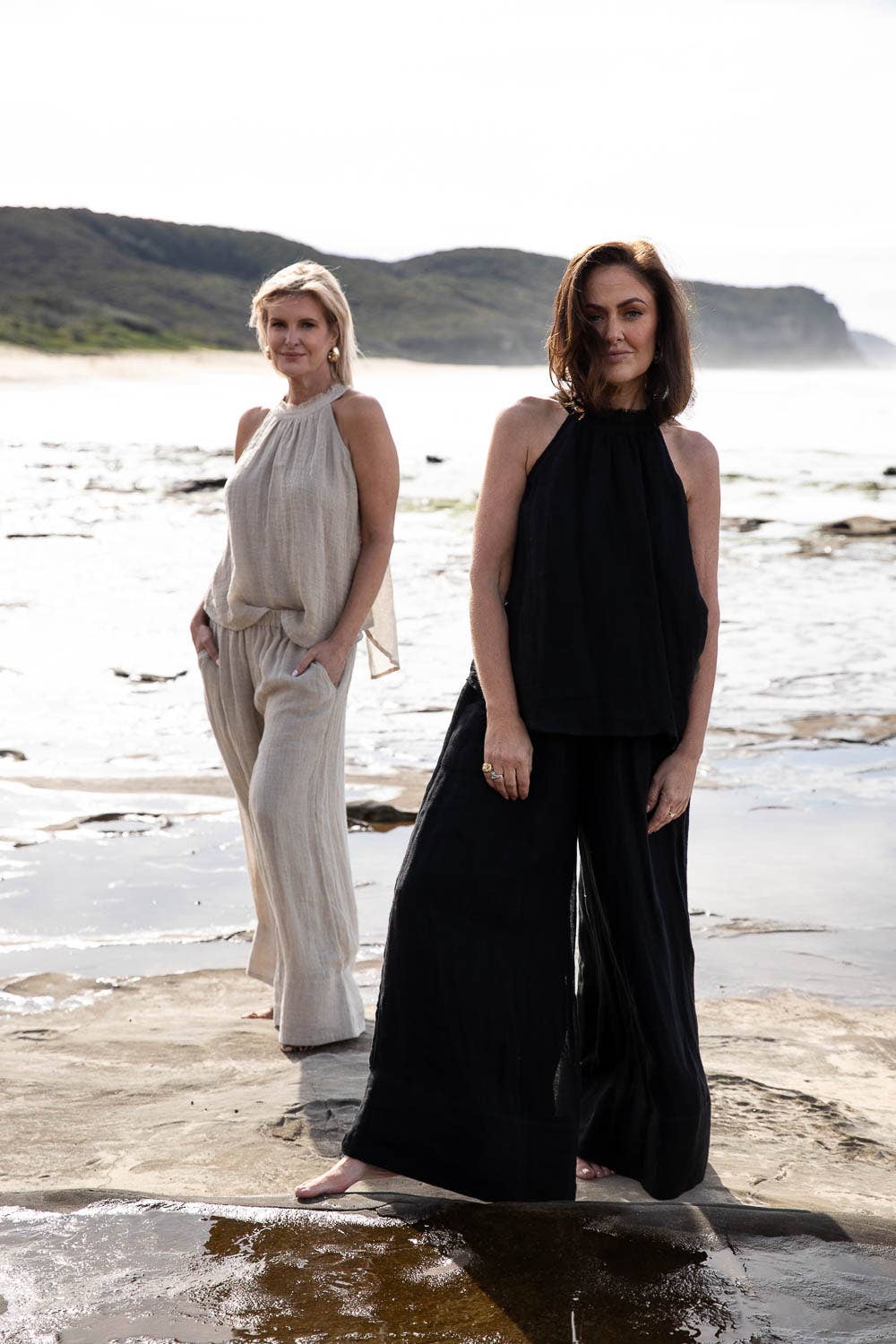Woman Wearing Eadie Lifestyle Arana Linen Pant - Pants LUXAMORE