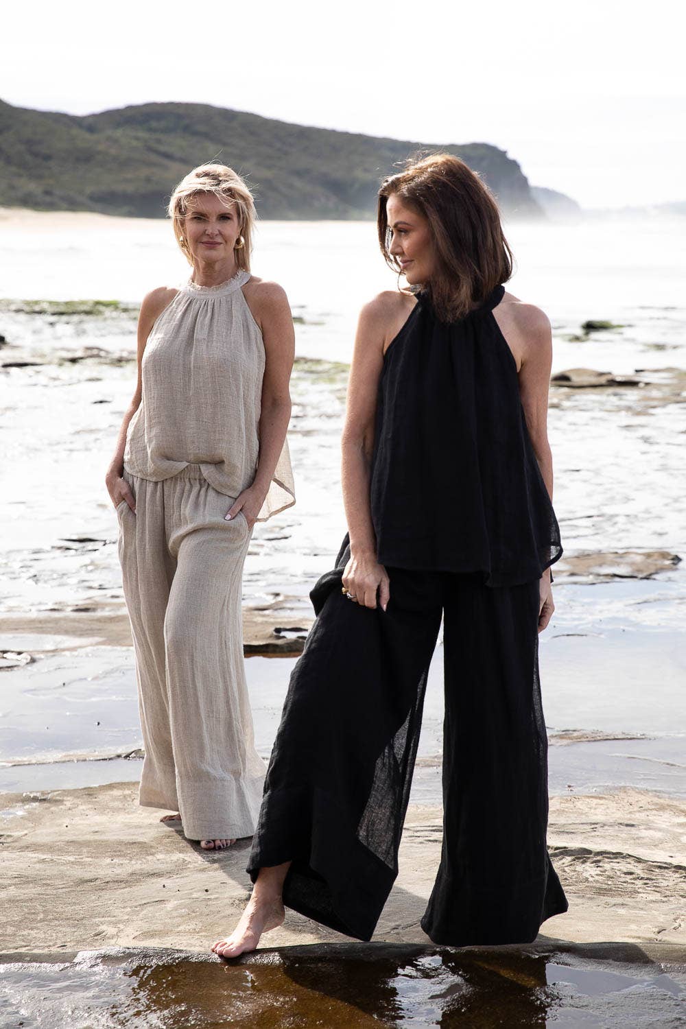 Woman Wearing Eadie Lifestyle Arana Linen Pant - Pants LUXAMORE