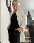 Alemais Sustainable Florence-Shirt close up worn by model LUXAMORE