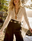 Woman Wearing Estilo Emporio Cono Shirt - Top LUXAMORE