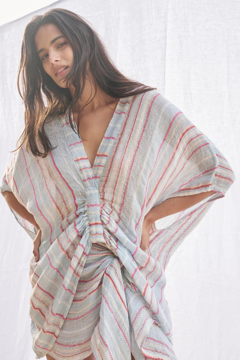 Estilo Emporio Falla Top - Kalos Stripe - LUXAMORE -Top- Estilo Emporio La Cota Cover Up Dress,Versatile, sustainable, and effortlessly chic for any occasion. Shop Estilo Emporio Dresses Italian Linen at Luxamore.