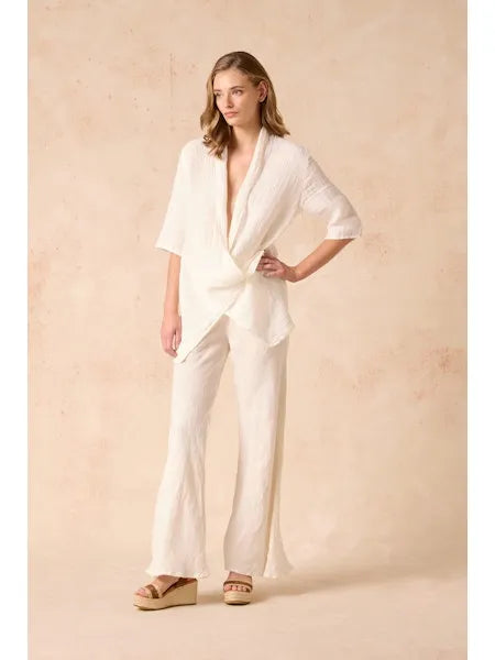 Woman Wearing Estilo Emporio Greco Top - Top LUXAMORE