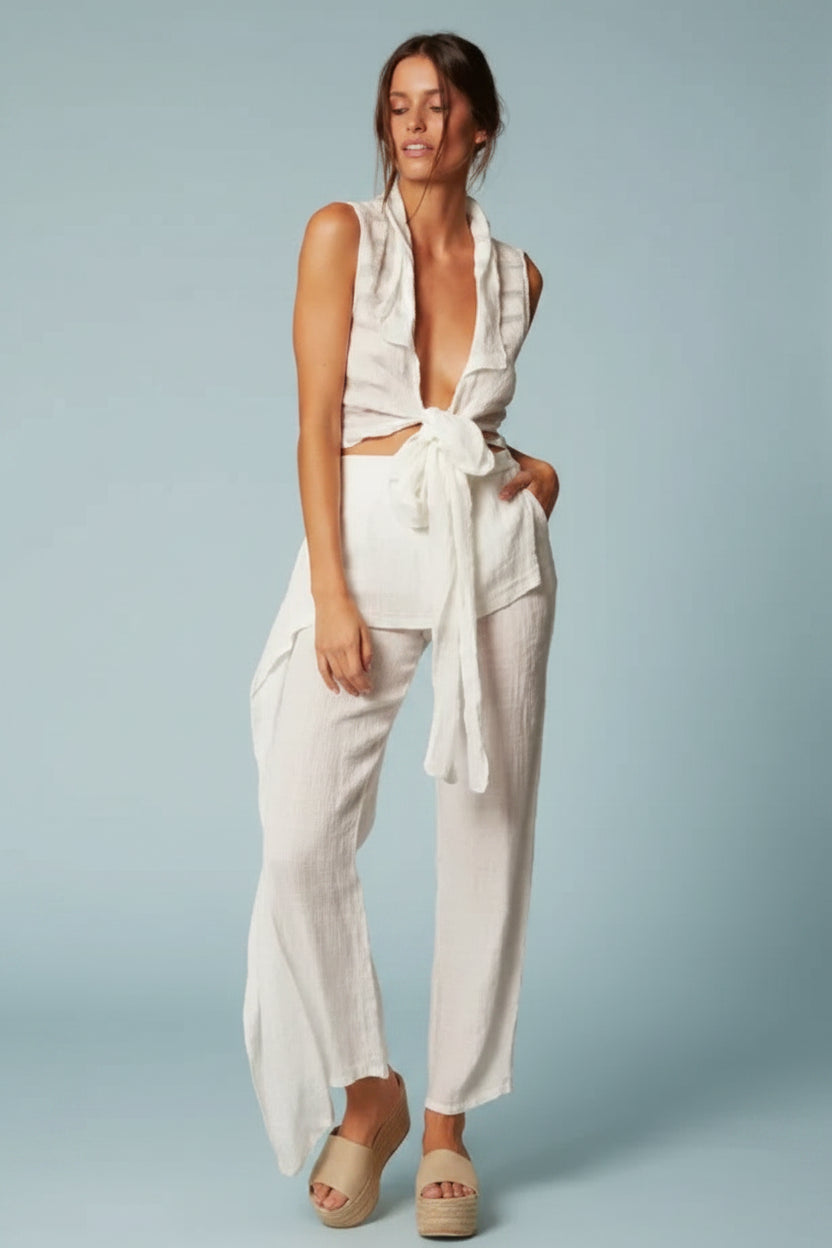 Estilo Emporio Linen Pant Coco LUXAMORE  