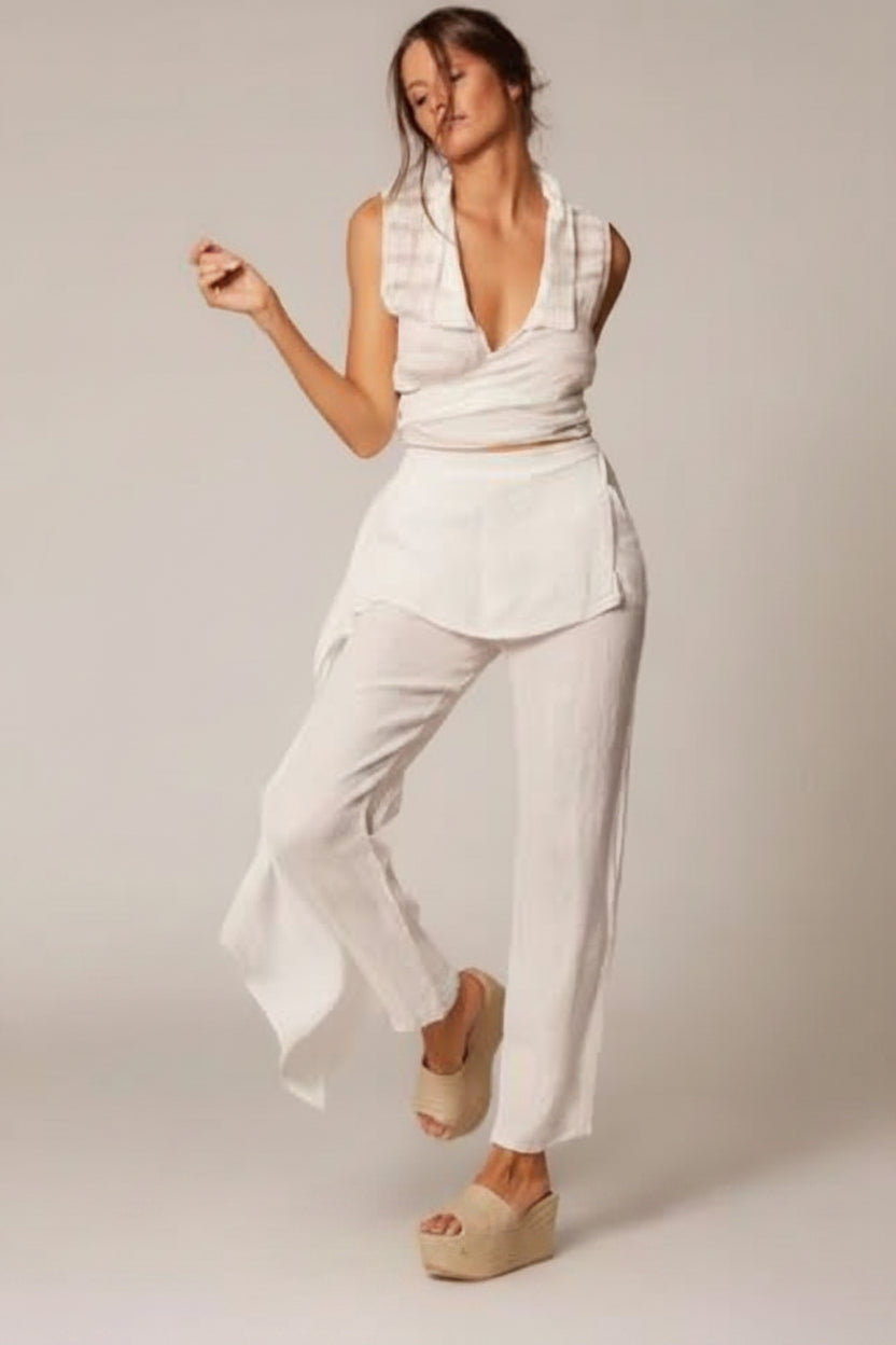 Estilo Emporio Linen Pant Coco LUXAMORE  