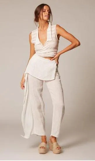 Estilo Emporio Linen Pant Coco LUXAMORE  