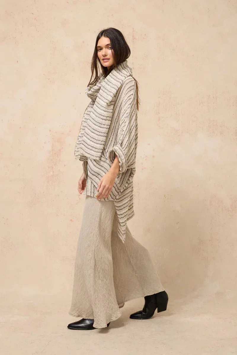 Estilo Emporio Linen Pant Novo Flare - Brasile Natural LUXAMORE  