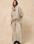 Alemais Sustainable Florence-Shirt close up worn by model LUXAMORE