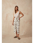 Estilo Emporio Malay Skirt - Monochroma - LUXAMORE -Skirts-Estilo Emporio Malay Skirt Embrace the carefree essence of sun-soaked beach days with this linen skirt made sustainably in Italy. Shop Estilo Emporio Skirts.