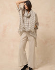 Woman Wearing Estilo Emporio Novo Flare Pant - Brasile Natural - Pants LUXAMORE