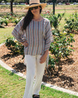 Woman Wearing Exclusive: Estilo Emporio Parla Top - Bolegna - Tops LUXAMORE