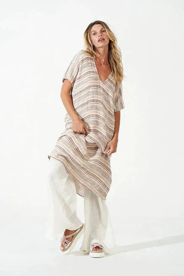 Estilo Emporio Zaza Linen Dress - Marrakesh LUXAMORE  