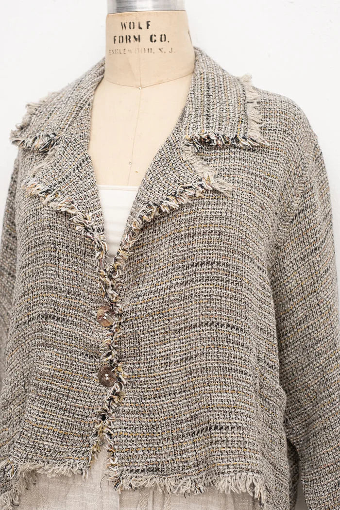 La Bottega di Brunella Jacket Giacca Castagna- Tela Lapponia
