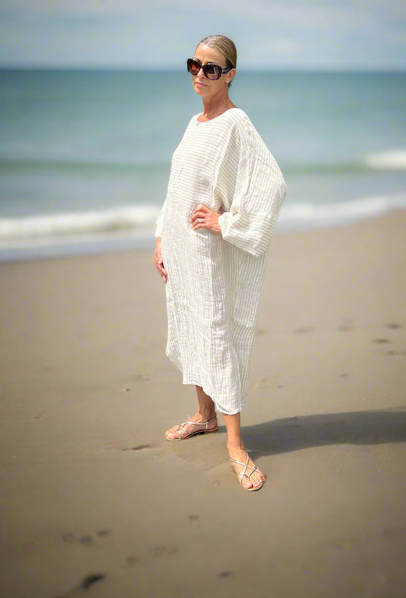Estilo Emporio Nebbilio Linen Dress - Lyla