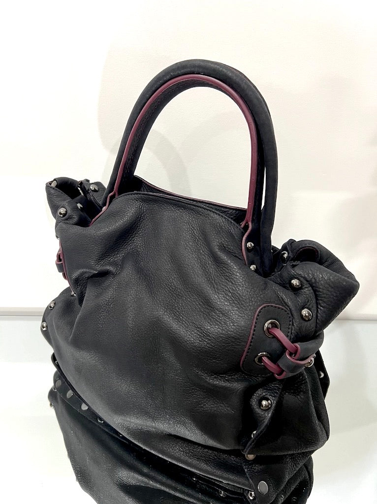 Woman Wearing Jamin Puech Bag - Lucien Cross Body and Shoulder - Black - Bag LUXAMORE