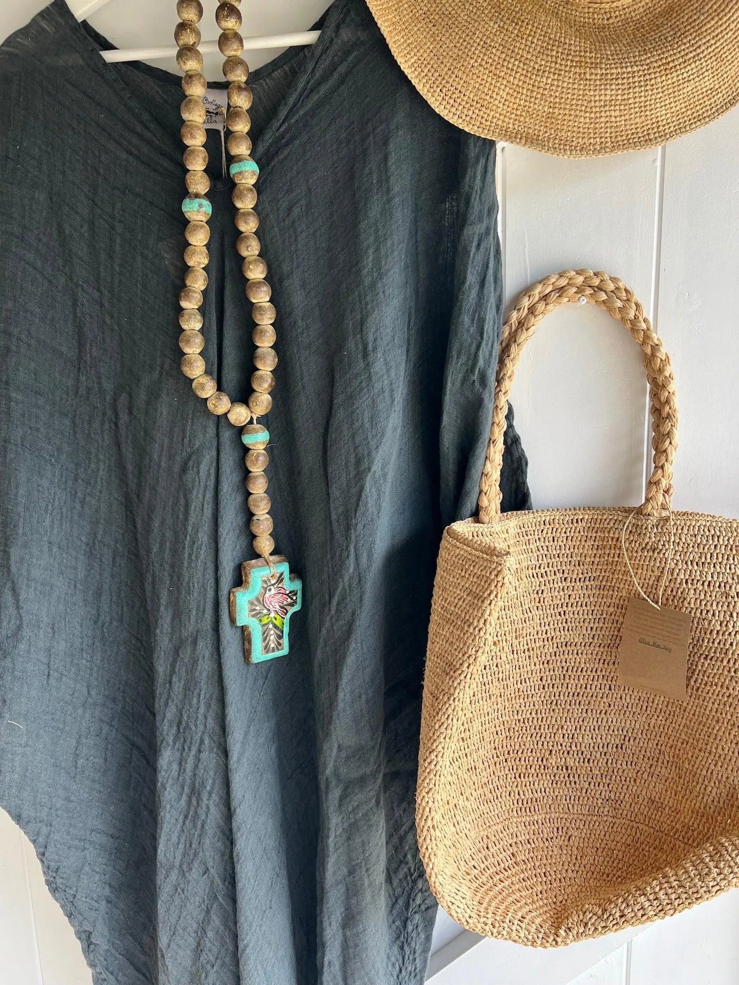 La Bottega di Brunella Linen Dress Fausta Garzata - Lava LUXAMORE  