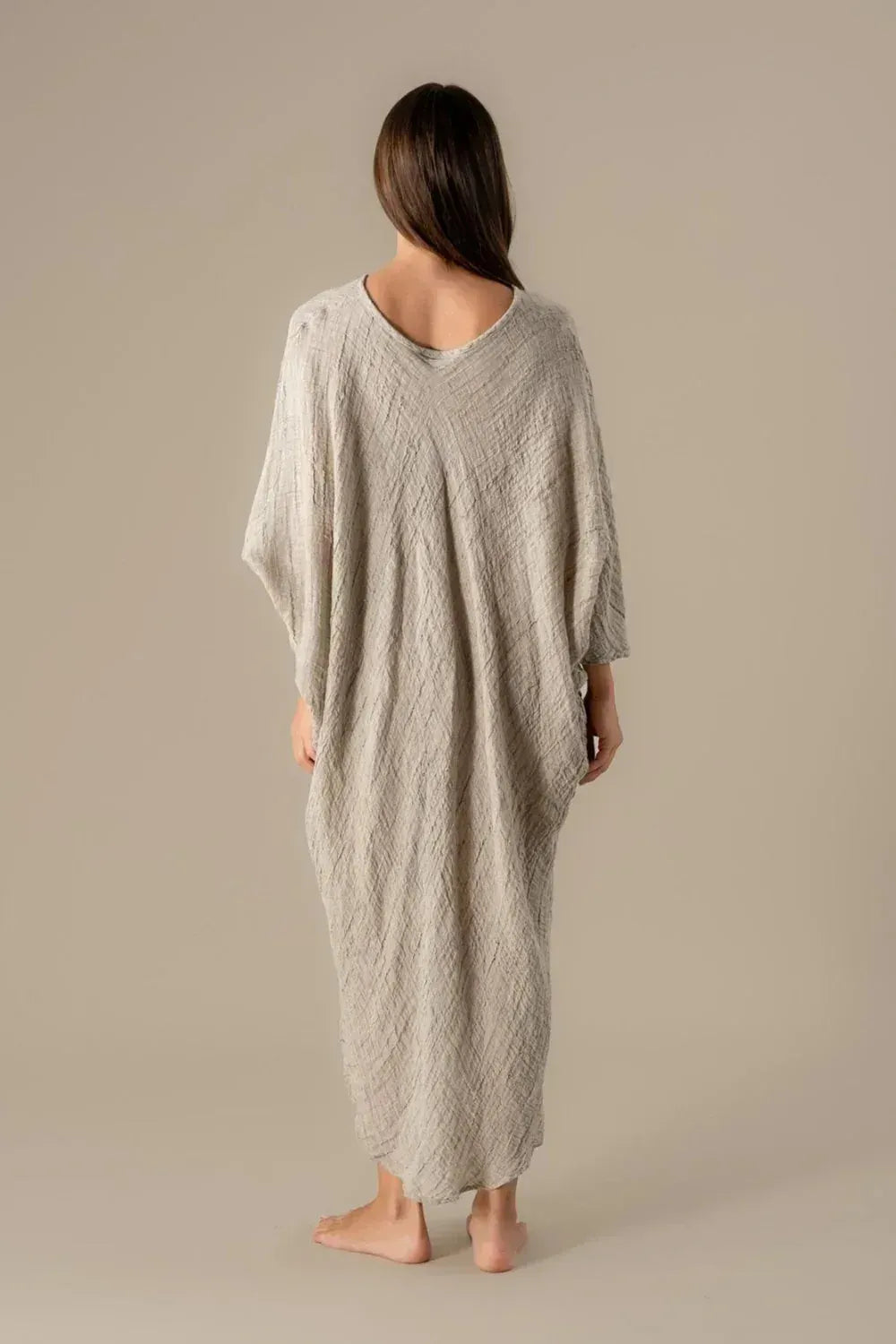 La Bottega di Brunella Linen Dress VESTITO FAUSTA - Garza Egitto - LUXAMORE