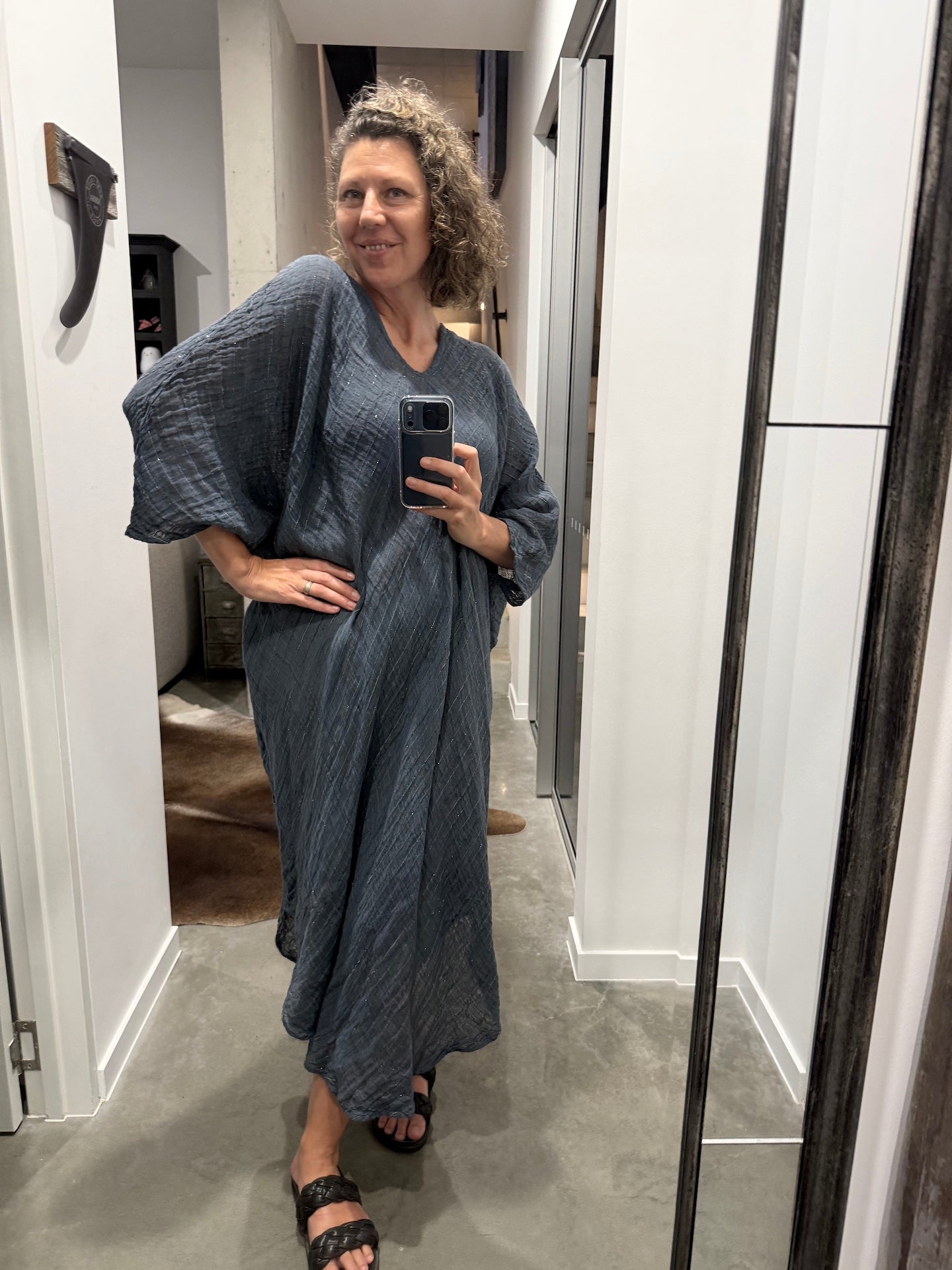 La Bottega di Brunella Linen Dress VESTITO FAUSTA - Garza Egitto LUXAMORE 