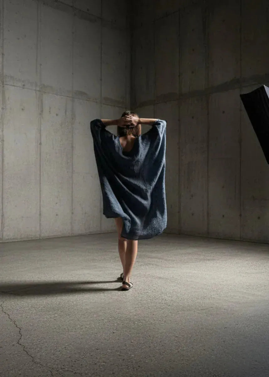 La Bottega di Brunella Linen Dress VESTITO FAUSTA - Garza Egitto - LUXAMORE