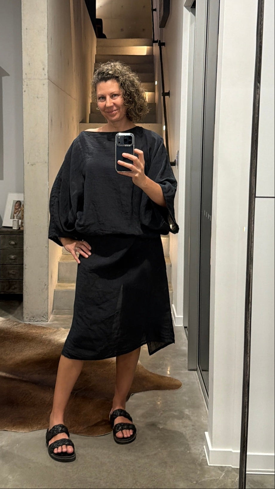 La Bottega di Brunella Linen Dress VESTITO MOSE&#39; - Battista LUXAMORE 