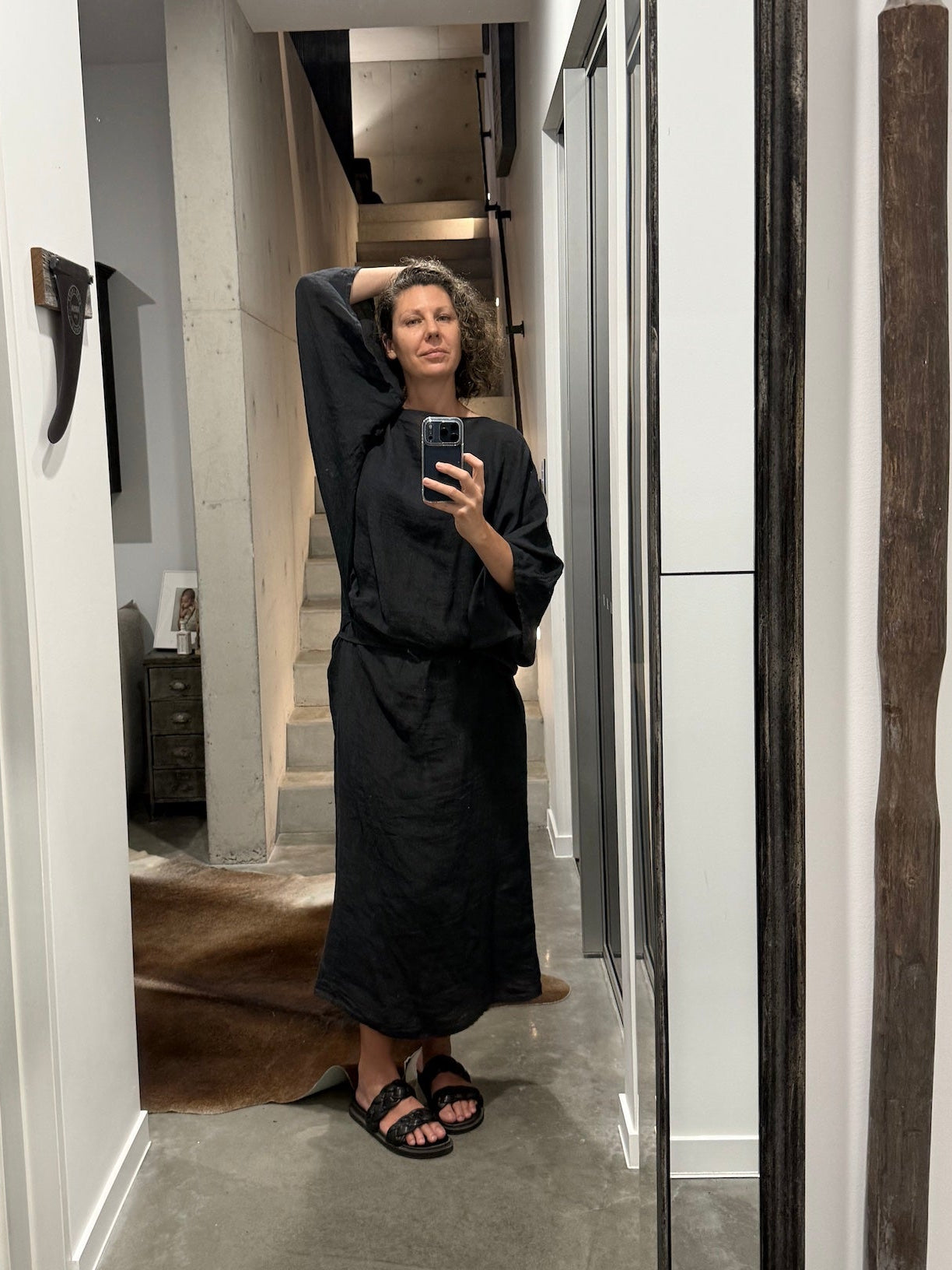 La Bottega di Brunella Linen Dress VESTITO MOSE&#39; - Battista LUXAMORE 