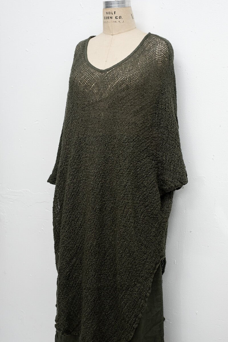 La Bottega di Brunella Linen Dress Vestito Fausta Campagna - Bosco