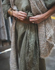 women wearing La Bottega di Brunella Linen Dress Vestito Fausta Garzata - Fossil Dress LUXAMORE 
