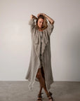 La Bottega di Brunella Spolverino Spice Linen coat - Campagna - Natural