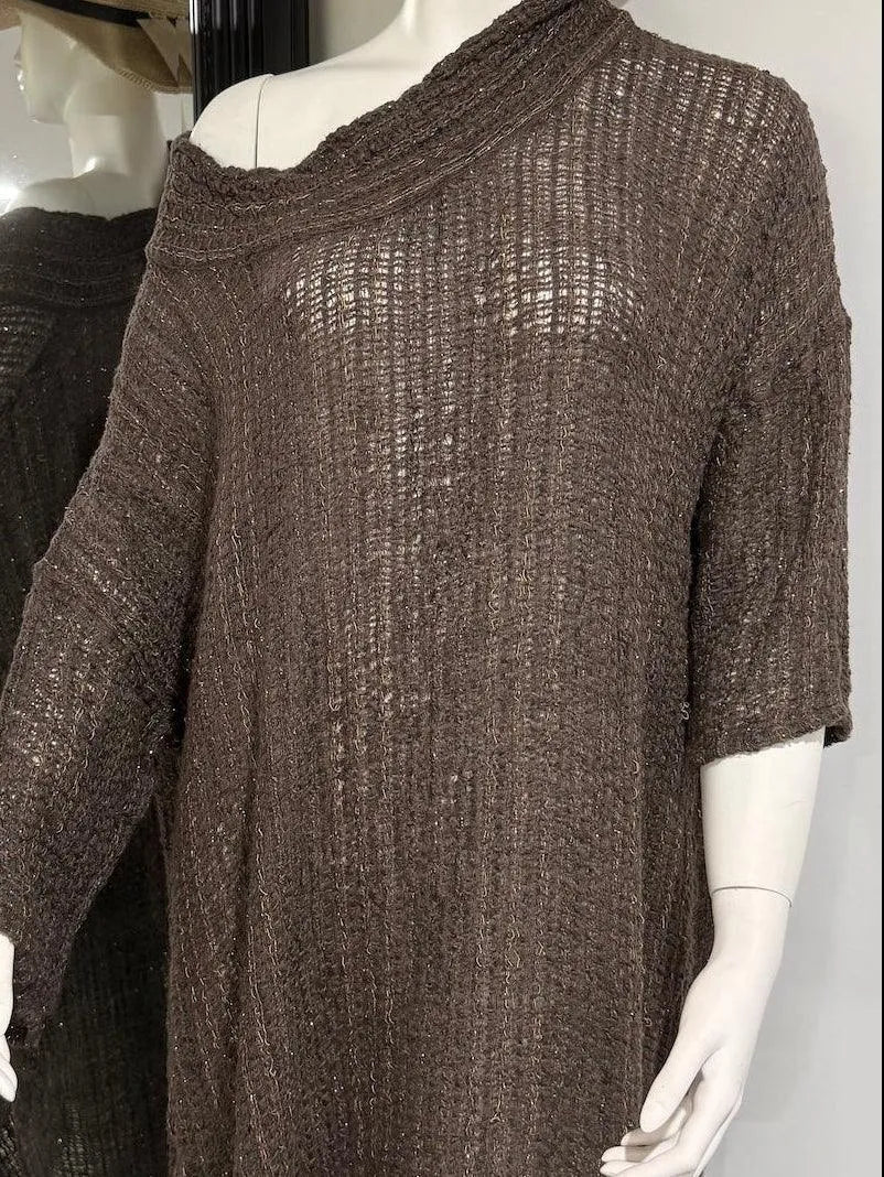 Woman Wearing La Bottega di Brunella VESTITO ICARO - Michelangelo linen dress LUXAMORE 