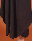 Woman Wearing Linen Dress Flowy Maxi Made in Italy - Black - One size - Dress LUXAMORE