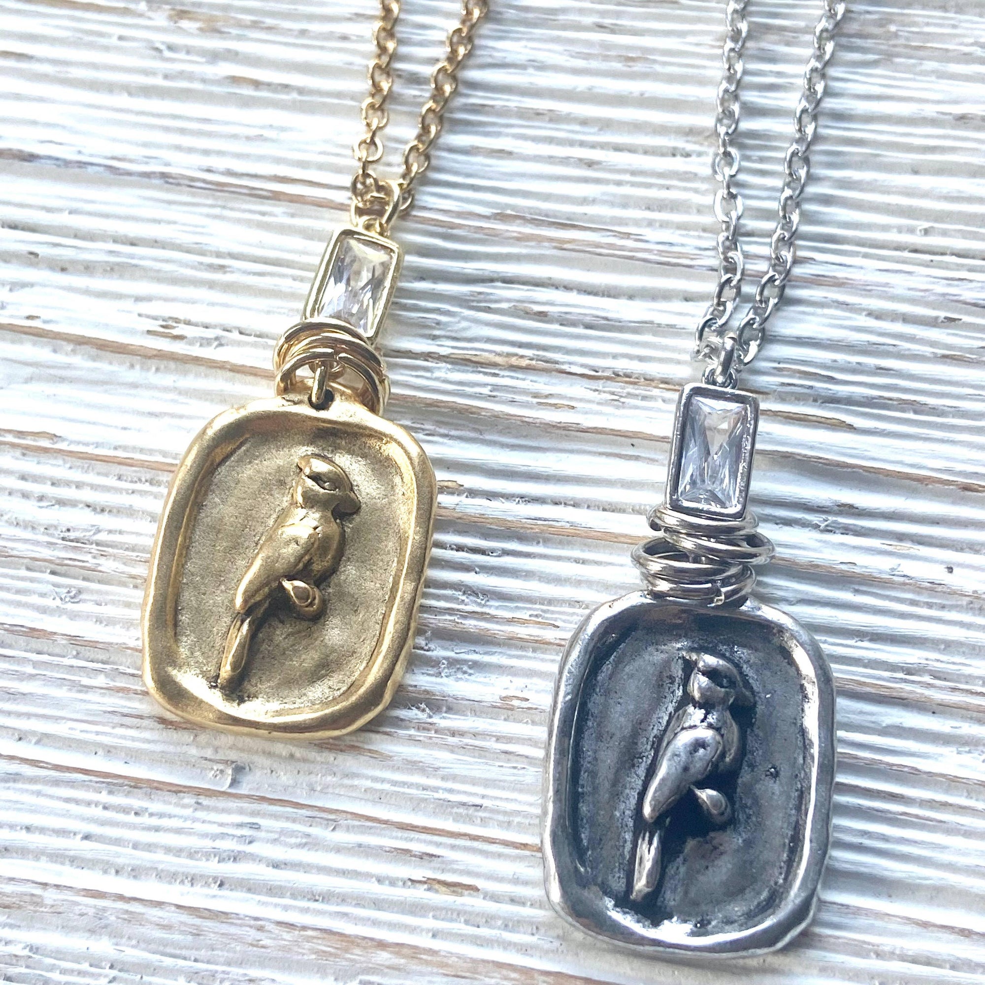 Pre Order Cardinal necklace Memorial jewelry bird lover gift: Gold / 18” worn by model in natural setting LUXAMORE 