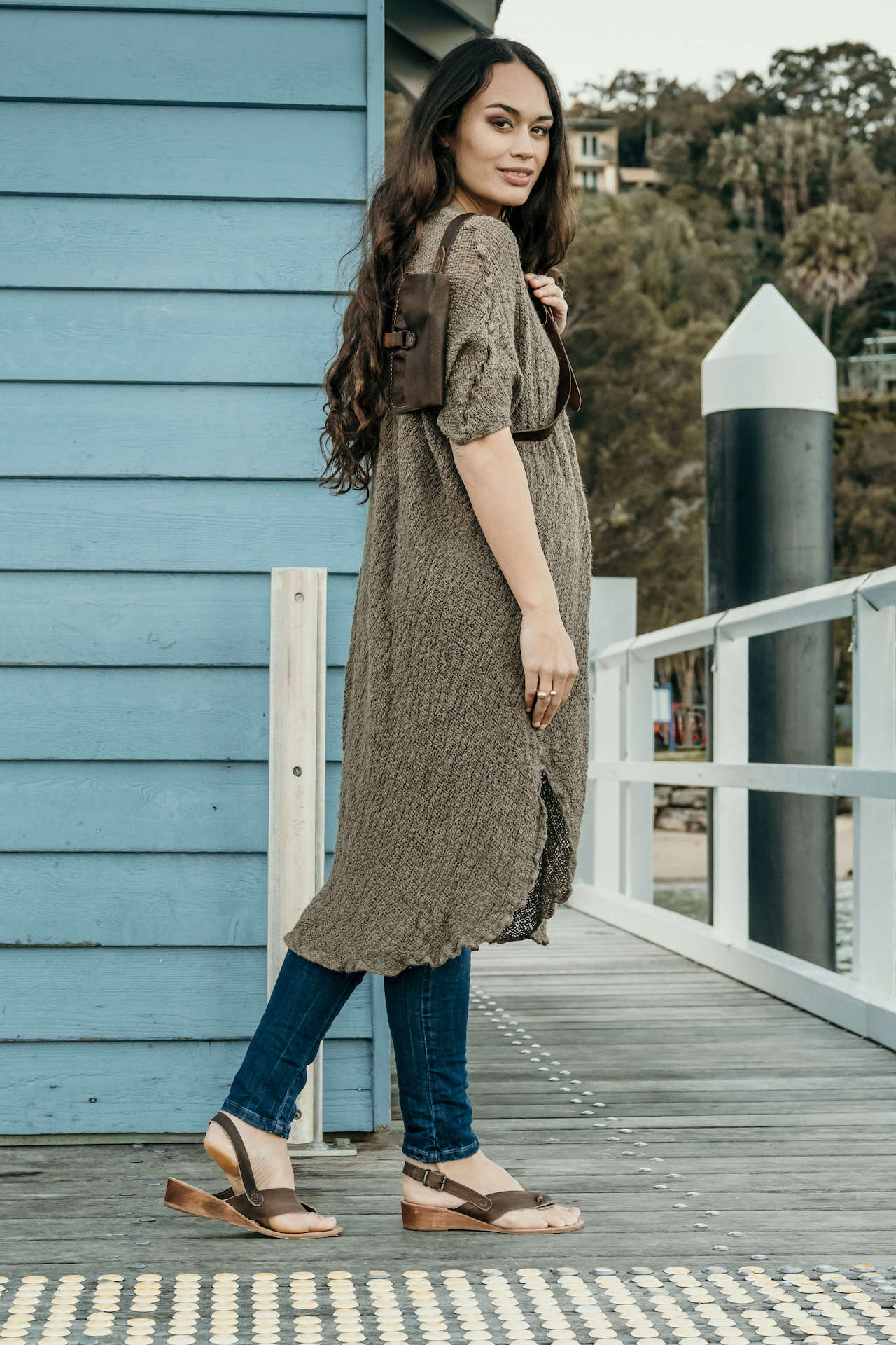 Pre Order La Bottega di Brunella Linen Dress Vestito Fausta Campagna - Fossil - LUXAMORE -Dress-La Bottega di Brunella Dress Vestito Fausta - Campagna linen dress garments, designed and handcrafted in Italy. Shop La Bottega di Brunella Linen at Luxamore.