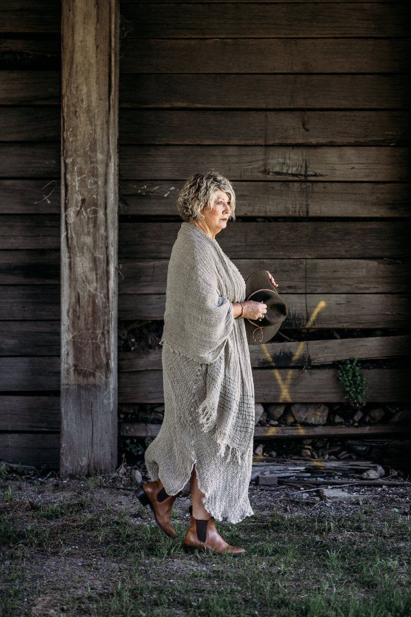 Pre Order La Bottega di Brunella Linen Dress Vestito Fausta Campagna - Natural - LUXAMORE -Dress-La Bottega di Brunella Vestito Fausta Naturale linen dress, designed and handcrafted in Italy. Made by artisans that embodies luxury shop La Bottega di Brunella