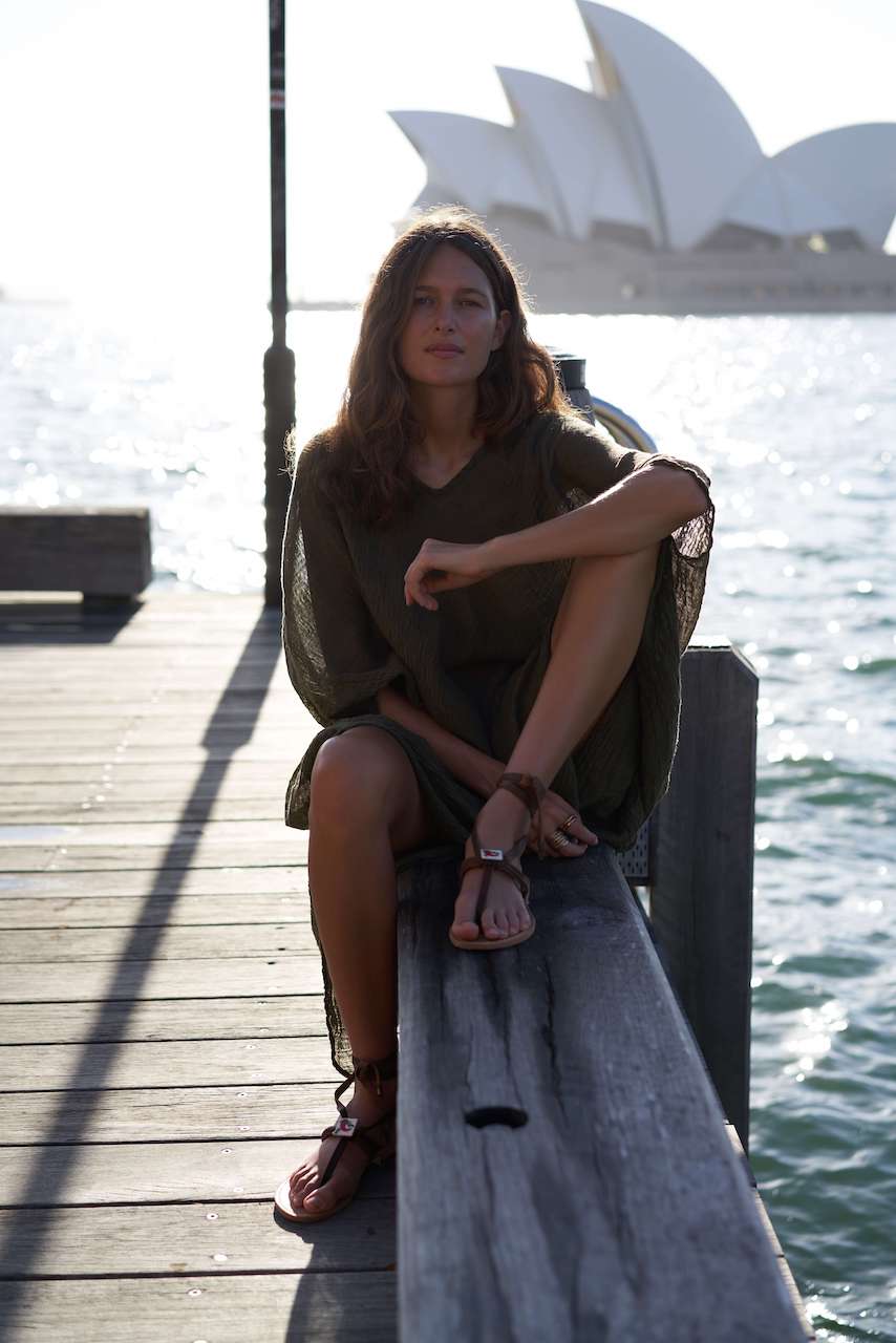 Pre Order La Bottega di Brunella Linen Dress Vestito Fausta Garzata - Fossil - LUXAMORE -Dress-La Bottega di Brunella Vestito Fausta Naturale linen dress, designed and handcrafted in Italy. Made by artisans that embodies luxury shop La Bottega di Brunella