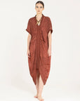 Sanctamuerte Dress worn by model in natural setting LUXAMORE 