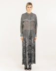 Sanctamuerte Dress worn by model in natural setting LUXAMORE 