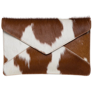 Envelope Cowhide Clutch - Graz Brown