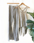 Estilo Emporio Aquilita Top - Ceilo Stripe - LUXAMORE -Tops-Estilo Emporio Aquilita Top features square cut front with straps that meet at V in the back for a breezy, relaxed fit. Shop Estilo Emporio Tops at Luxamore.