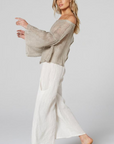 Woman Wearing Estilo Emporio Twiggy Off The Shoulder Top - Tops LUXAMORE