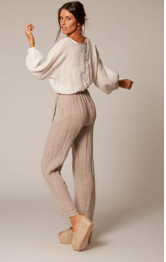 Woman Wearing Estilo Emporio Poppy Top - Top LUXAMORE